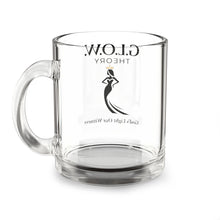 Load image into Gallery viewer, Glass Mug — 10oz Clear Coffee/Tea Mug with GLOW Theory Logo