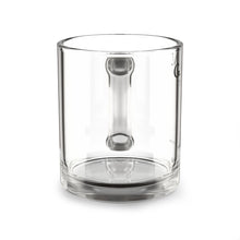 Load image into Gallery viewer, Glass Mug — 10oz Clear Coffee/Tea Mug with GLOW Theory Logo