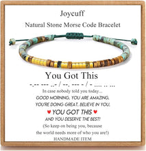Load image into Gallery viewer, 𝗠𝗼𝗿𝘀𝗲 𝗖𝗼𝗱𝗲 𝗕𝗿𝗮𝗰𝗲𝗹𝗲𝘁𝘀 𝗚𝗶𝗳𝘁𝘀 𝗳𝗼𝗿 𝗪𝗼𝗺𝗲𝗻 Birthday Graduation Christmas Ideas Gifts for Women Her Mothers Day Inspirational Funny Jewelry Christmas Stocking Stuffers Adjustable Bracelets for Women