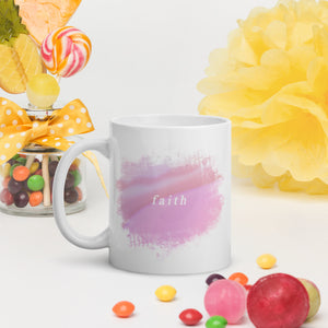 "faith" - White glossy mug